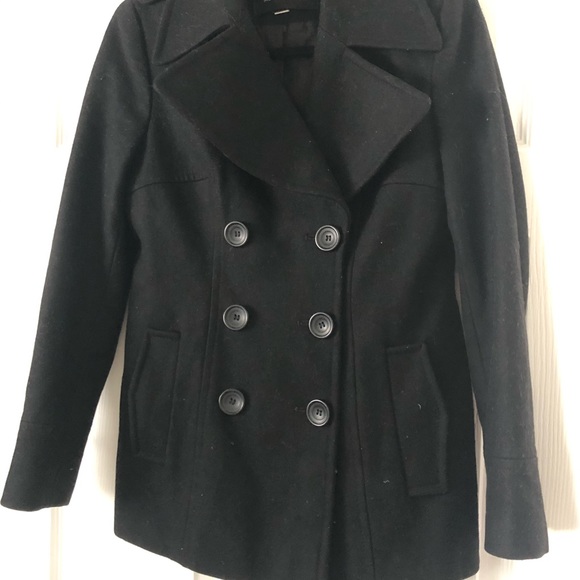 Wool Peacoat Women’s jacket VS Moda international sz Small Black Beautiful Warm - Picture 4 of 8